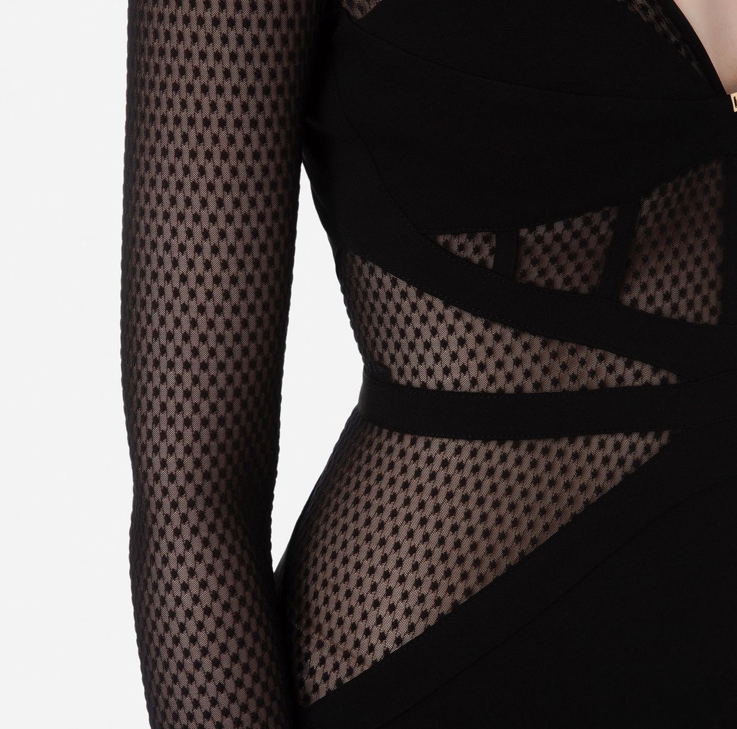 Red carpet cut out dress in tulle