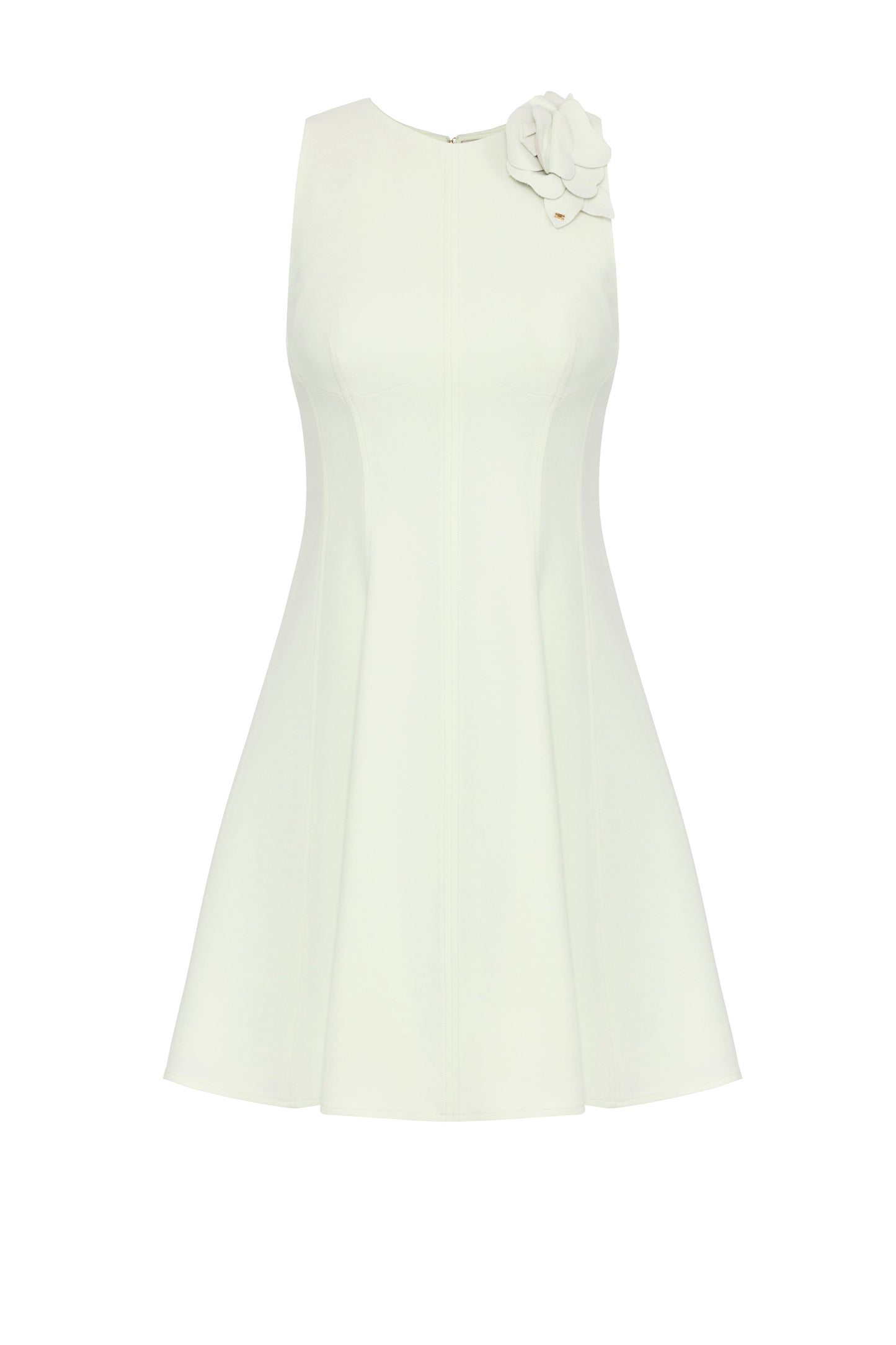 Dress in crêpe fabric with jewel belt