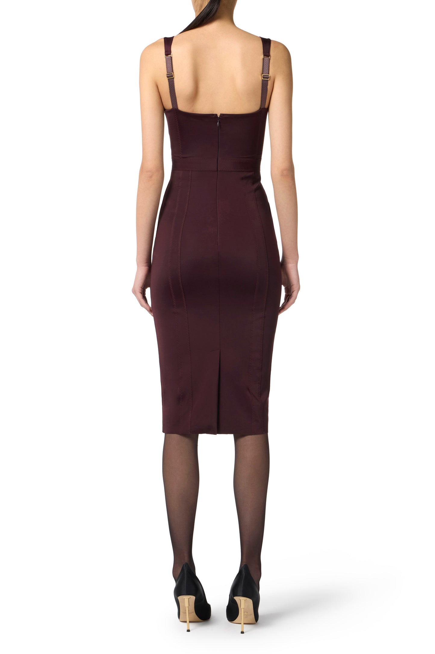 Bustier dress in bi-elastic fabric