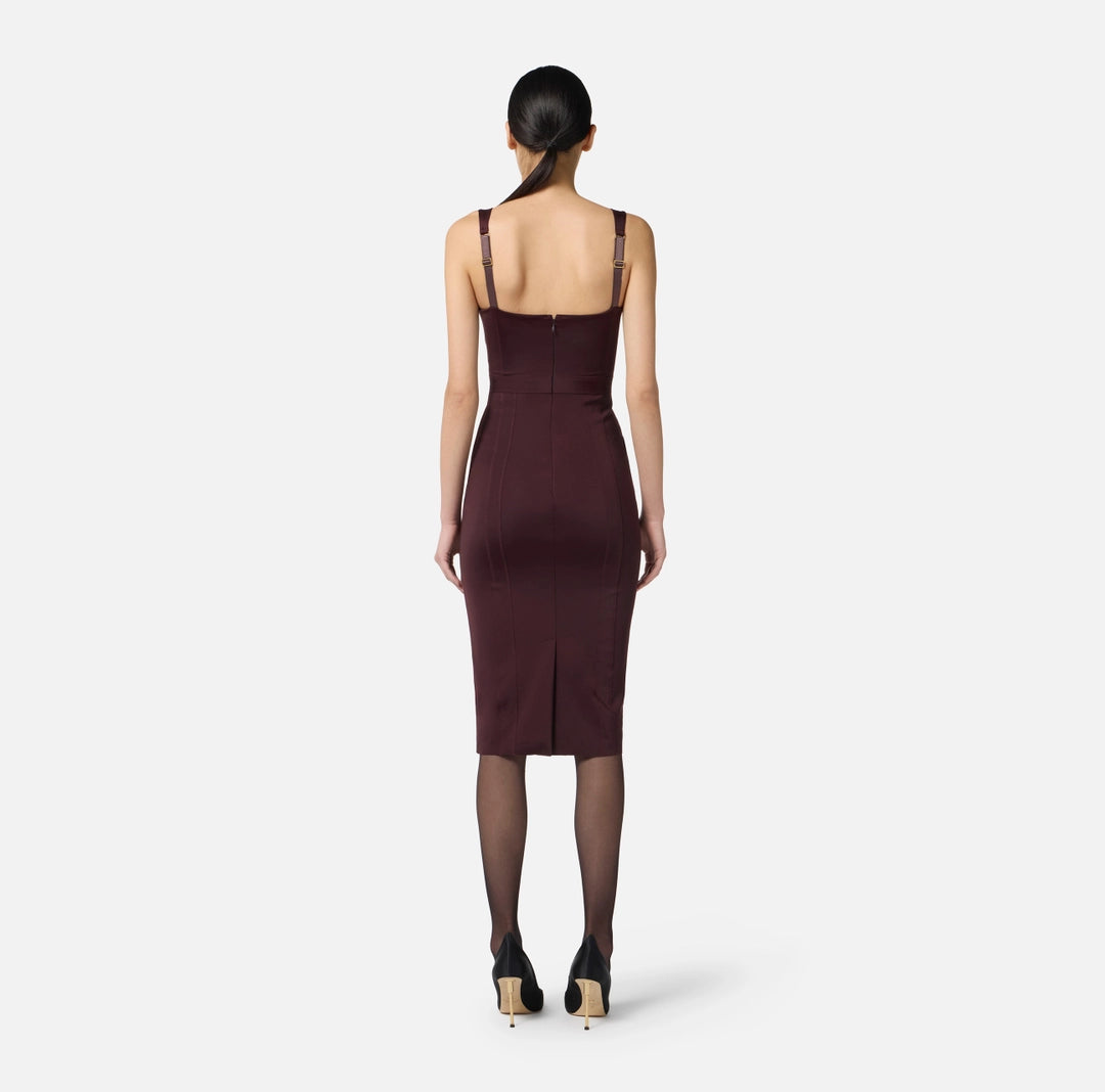 Bustier dress in bi-elastic fabric