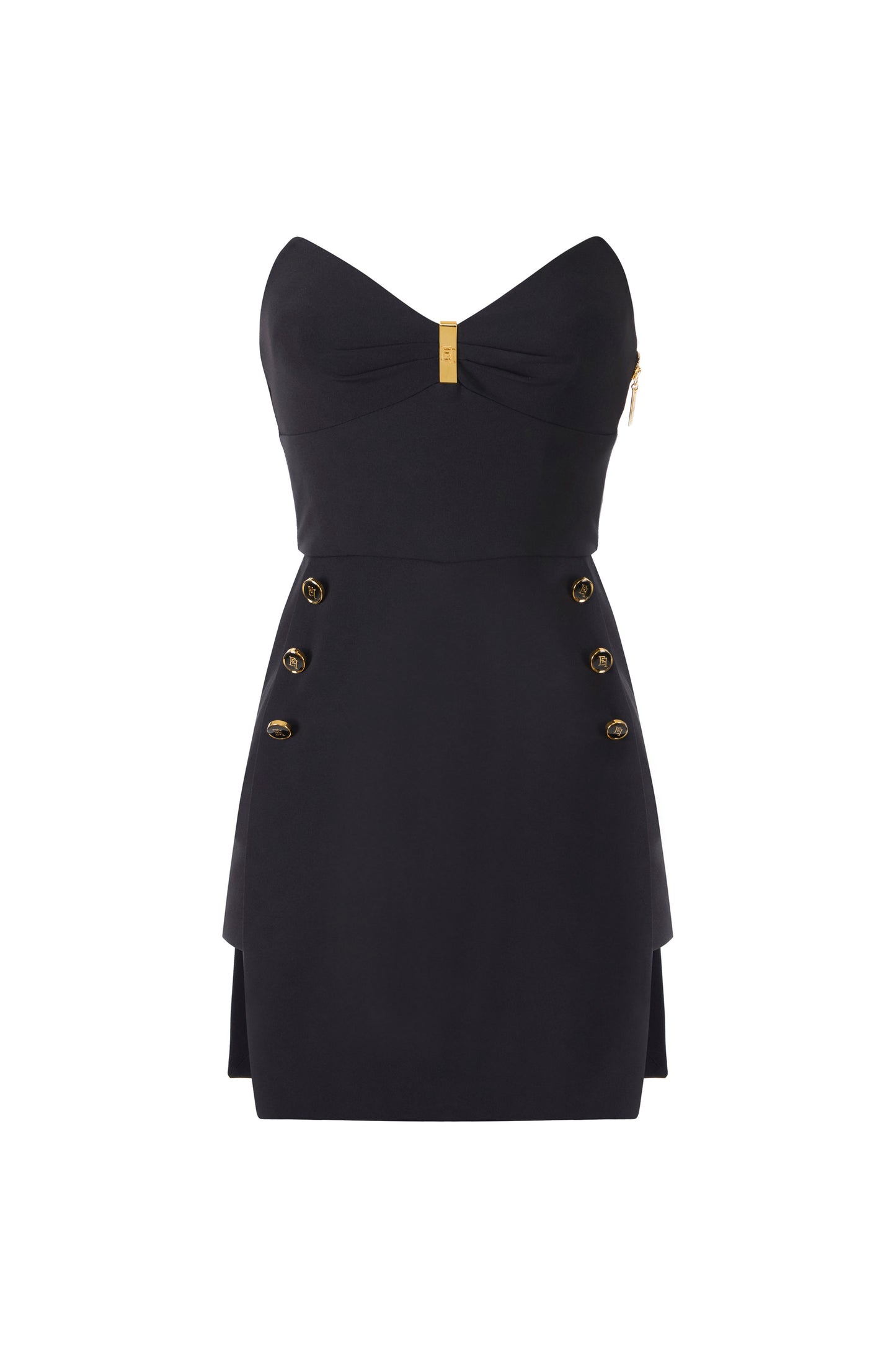 Bustier dress in lightweight crêpe fabric