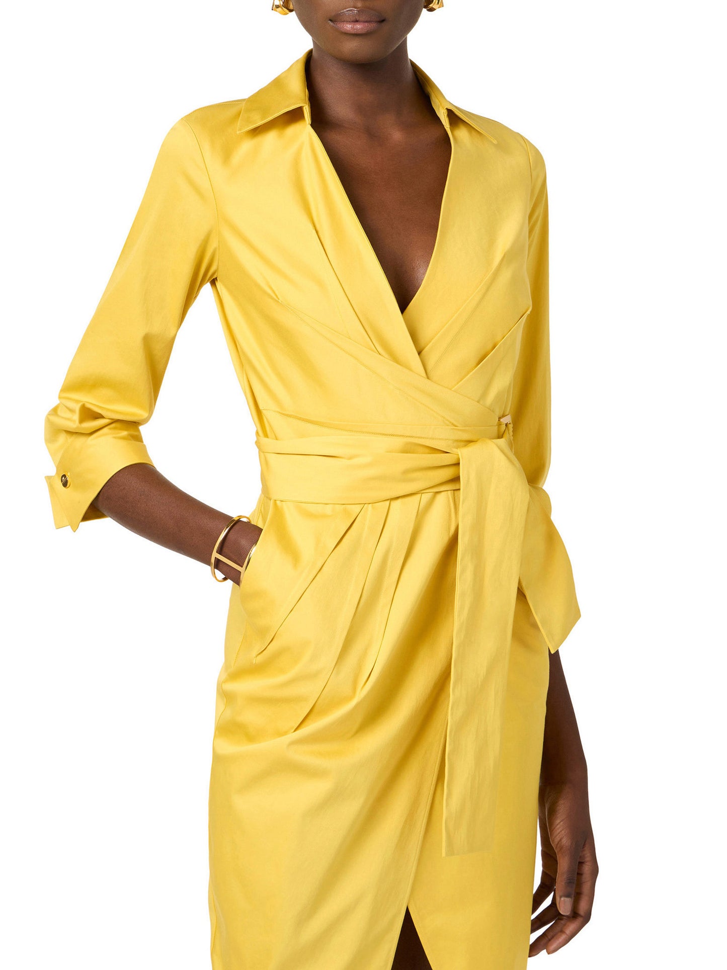 Stretch cotton dress