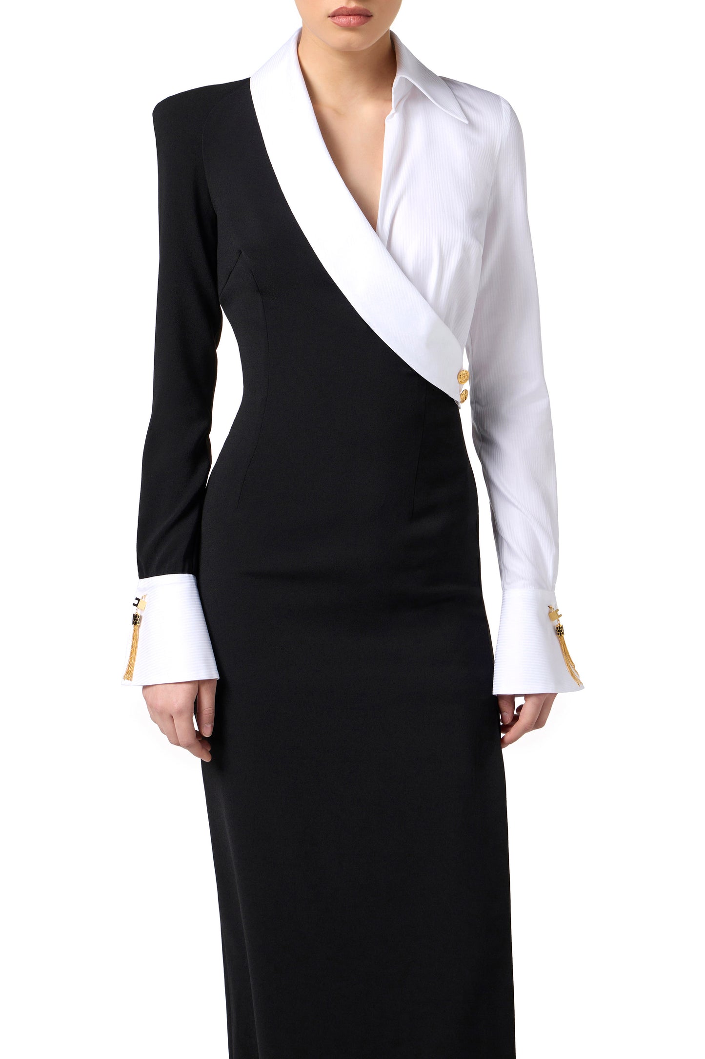 Red Carpet dress in lightweight crêpe fabric