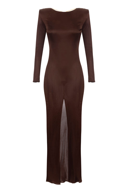 Red Carpet dress in shiny viscose jersey