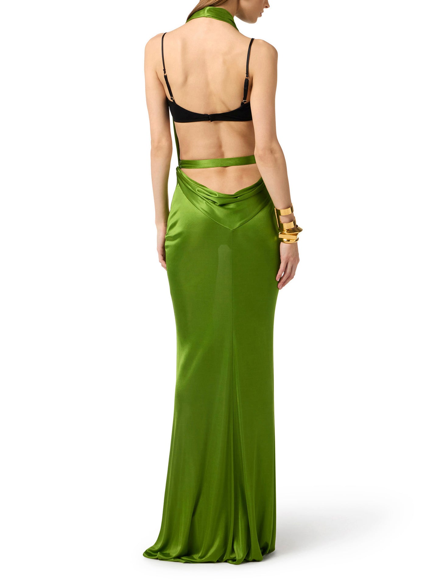 Red Carpet dress in shiny viscose jersey