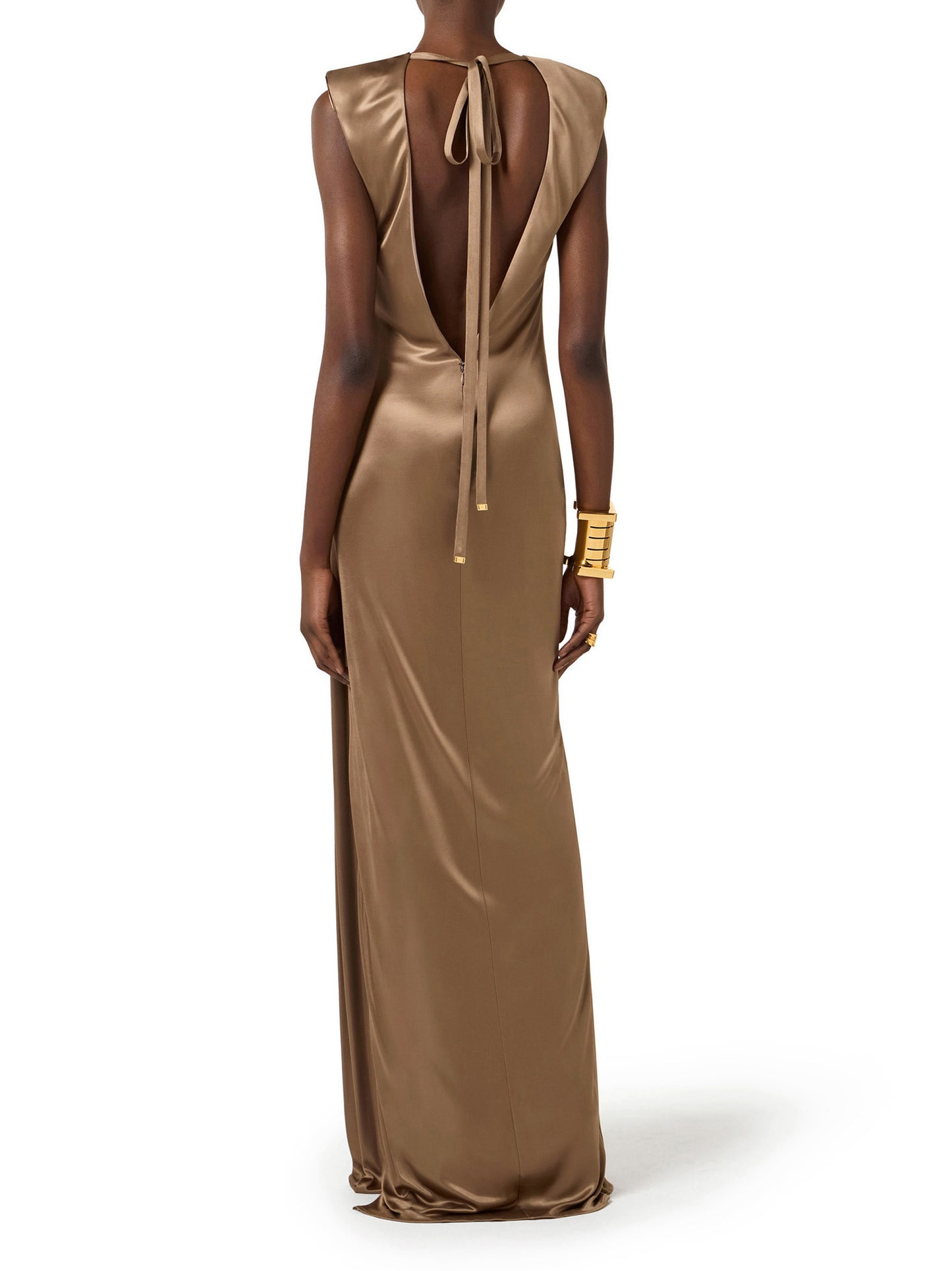 Red Carpet dress in shiny viscose jersey