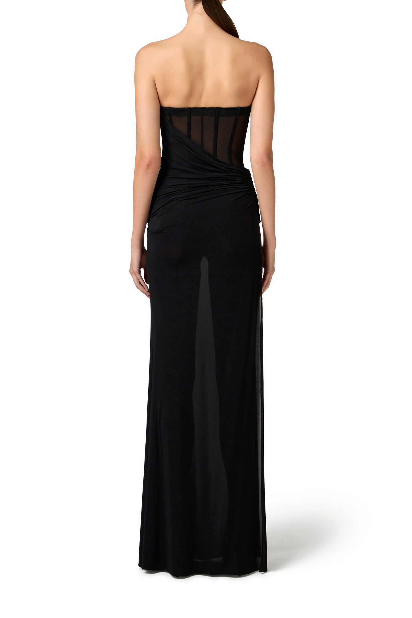 Red Carpet dress in organza and tulle fabric