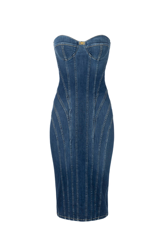 Denim bustier dress