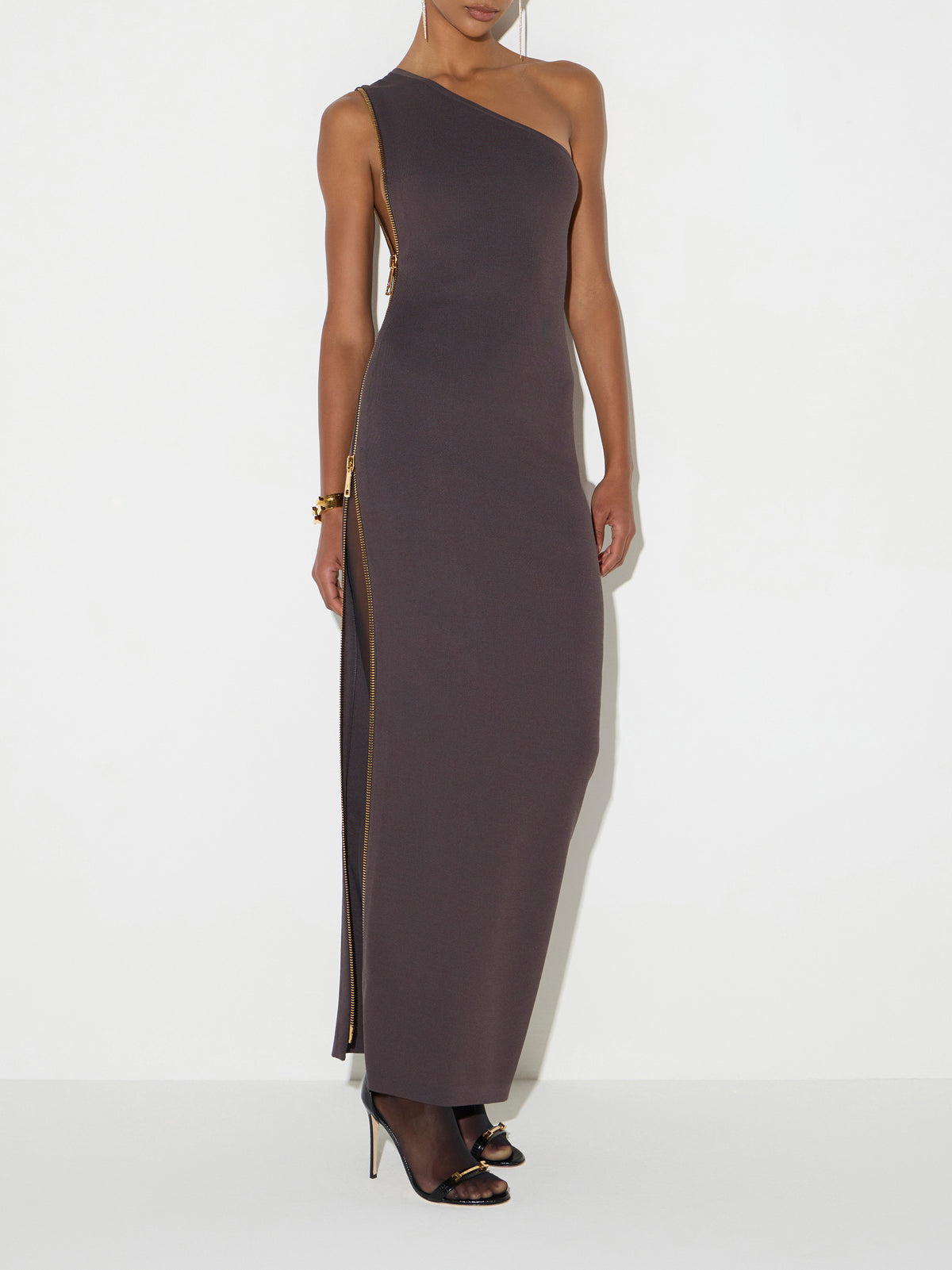 Red Carpet knit dress with zip