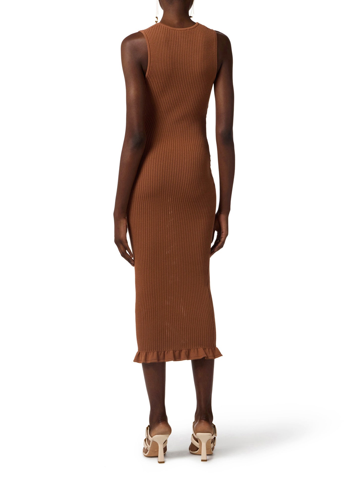 Knit dress with printed logo