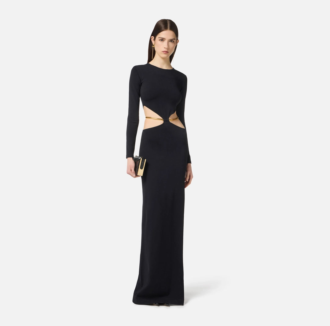 Red Carpet knit dress with jewel snake