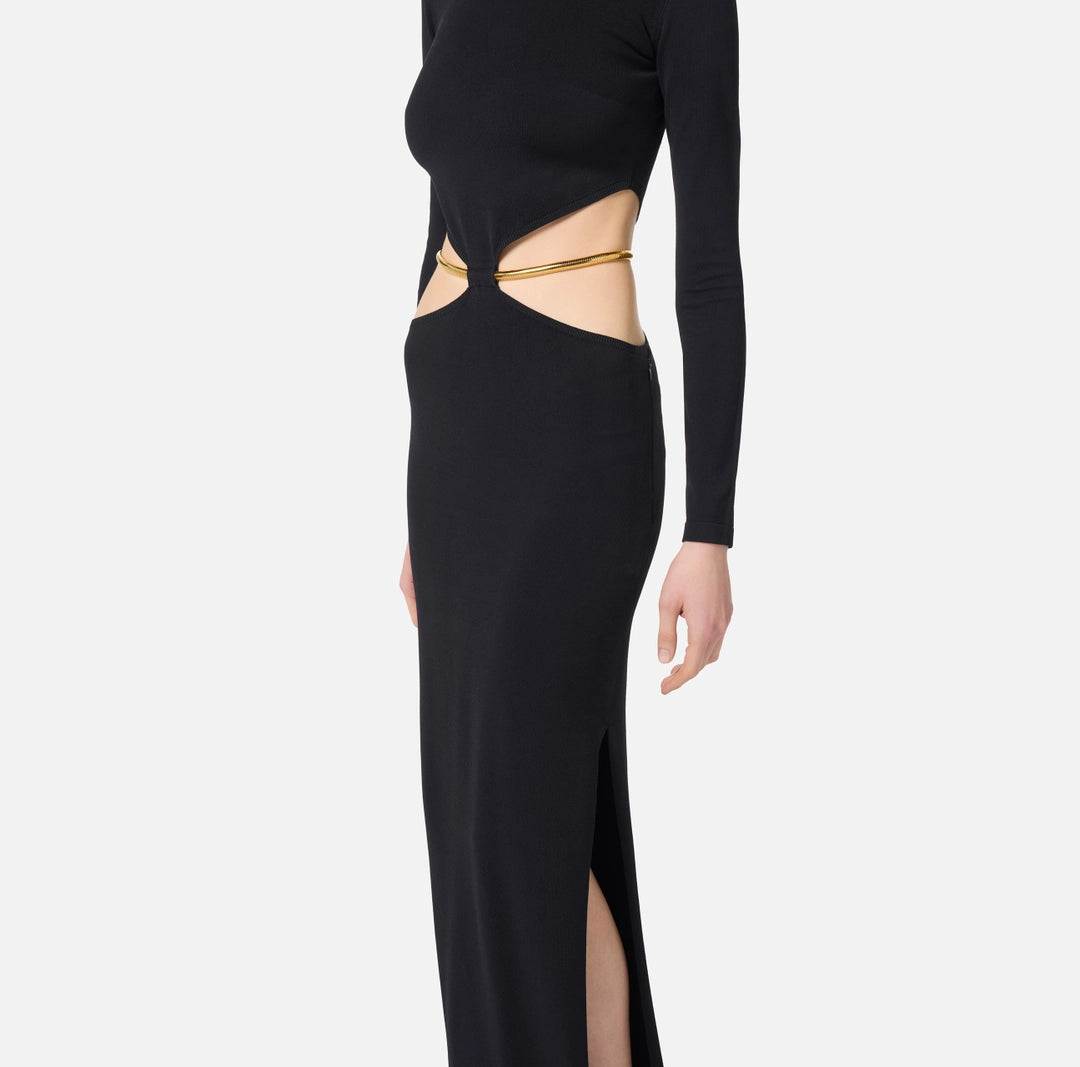 Red Carpet knit dress with jewel snake