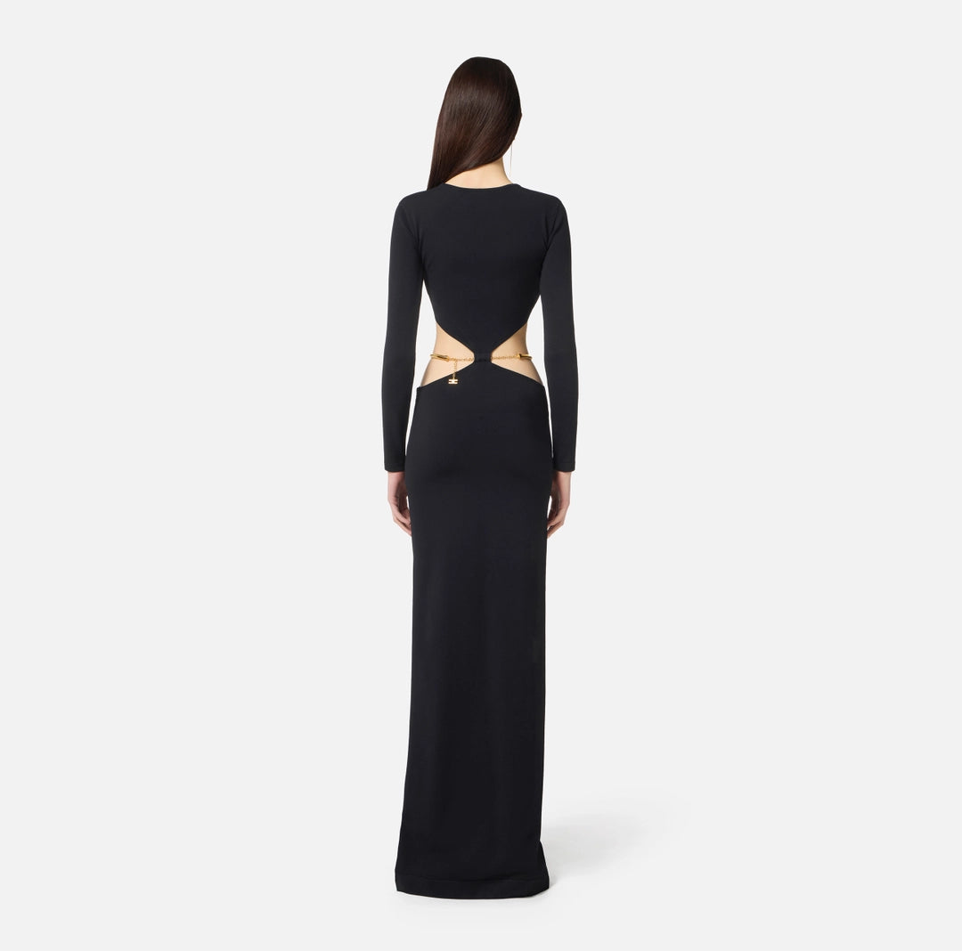 Red Carpet knit dress with jewel snake
