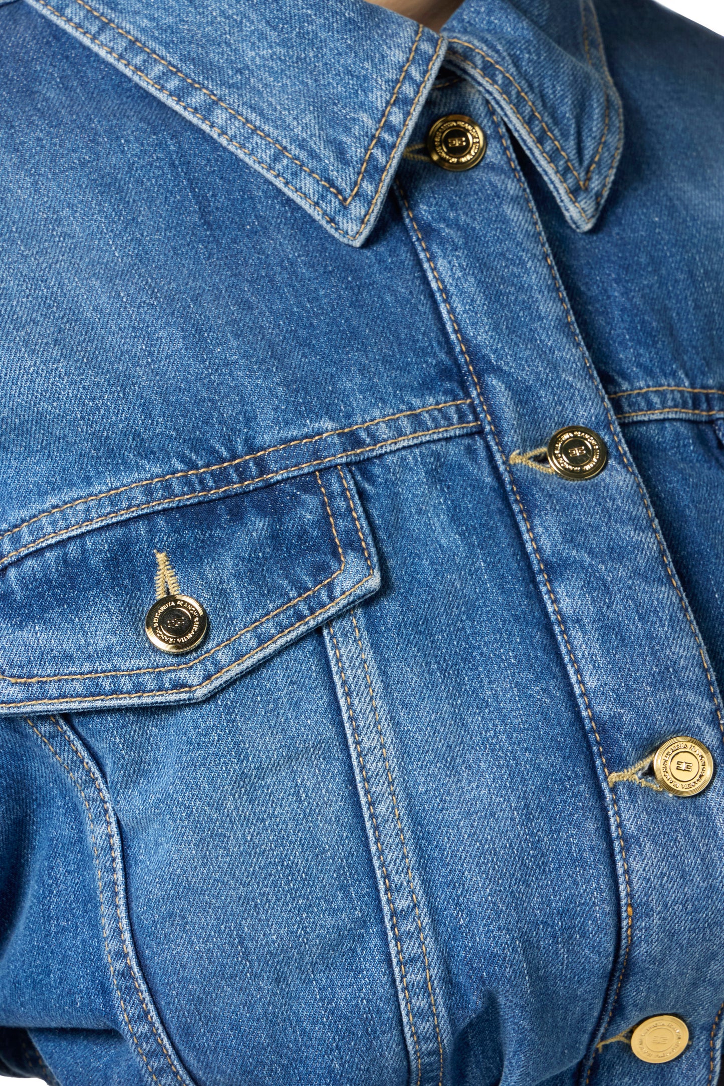 Denim and neoprene bomber jacket
