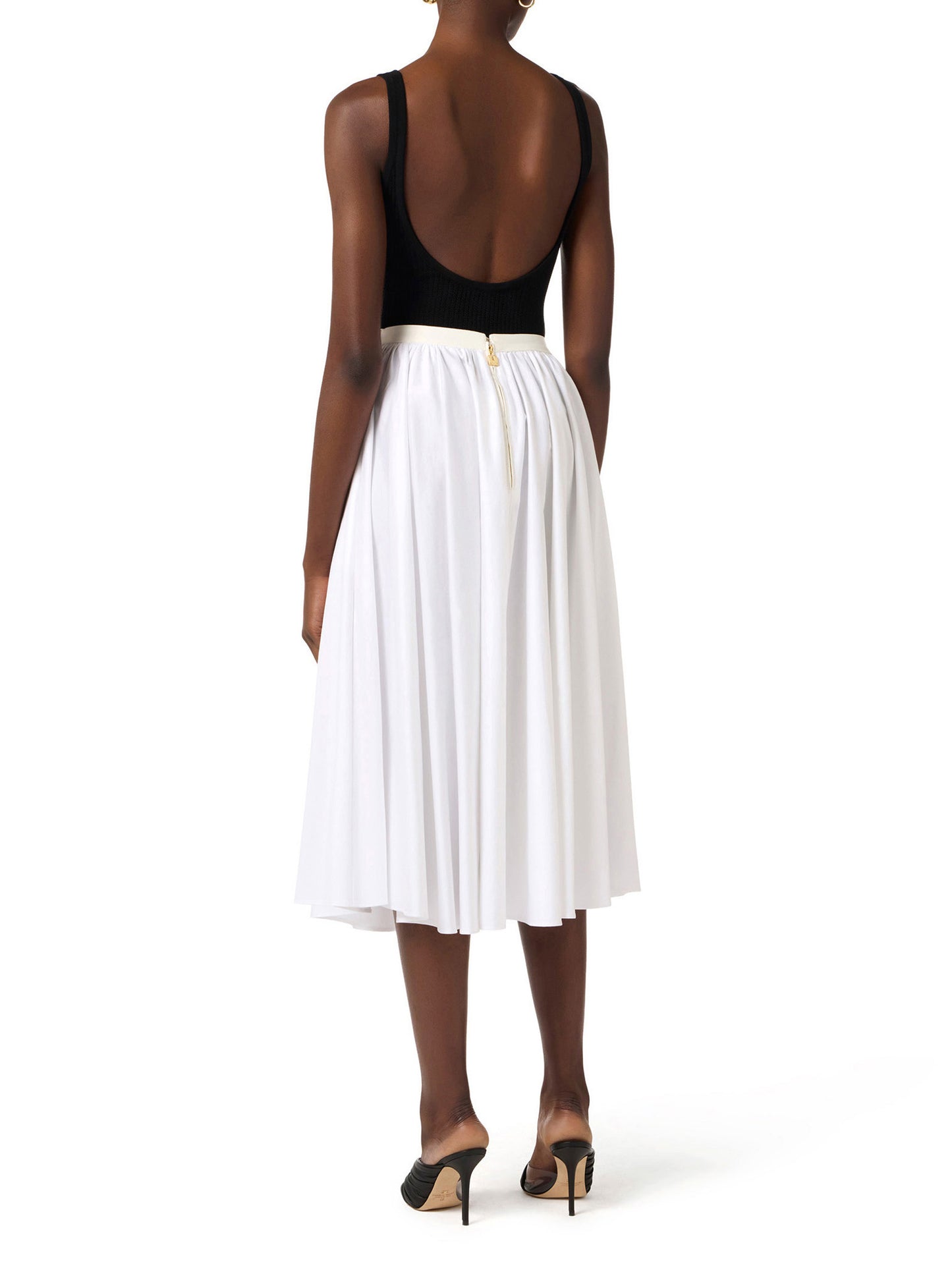 Knit bodysuit with printed logo