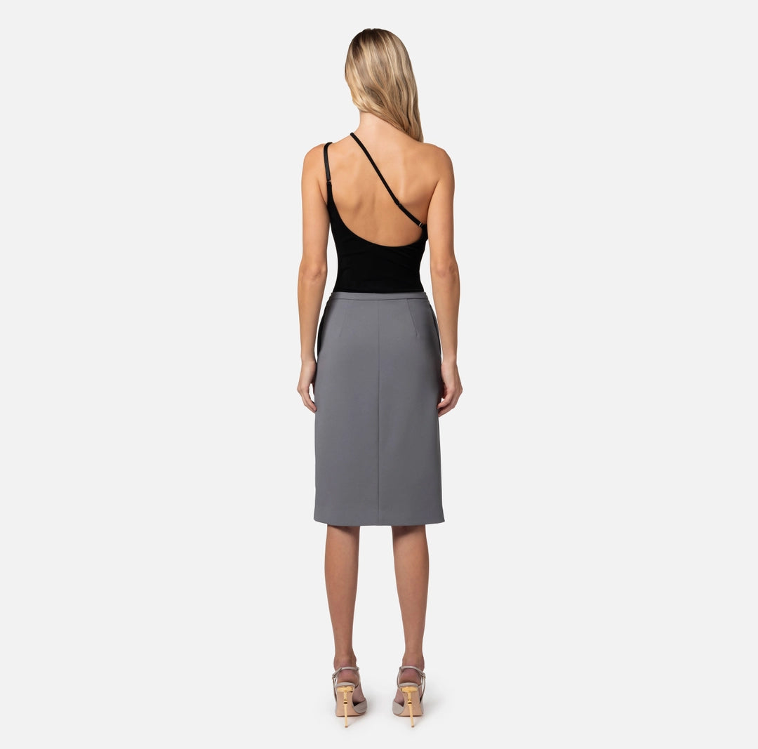 Bodysuit in jersey fabric with asymmetric neckline