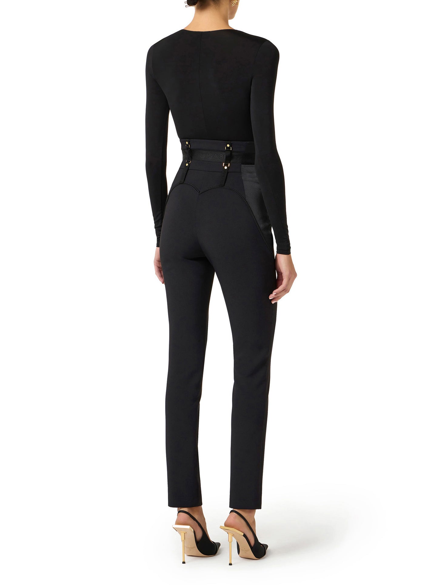 Crêpe jersey bodysuit with draping