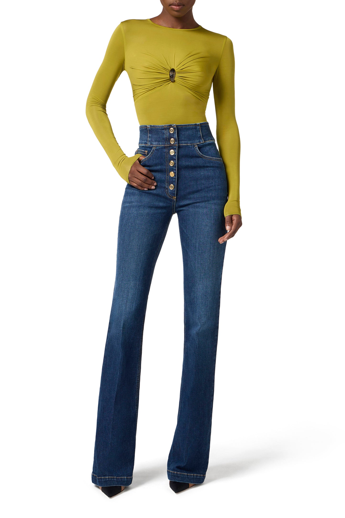 Bodysuit in jersey fabric with jewel detail