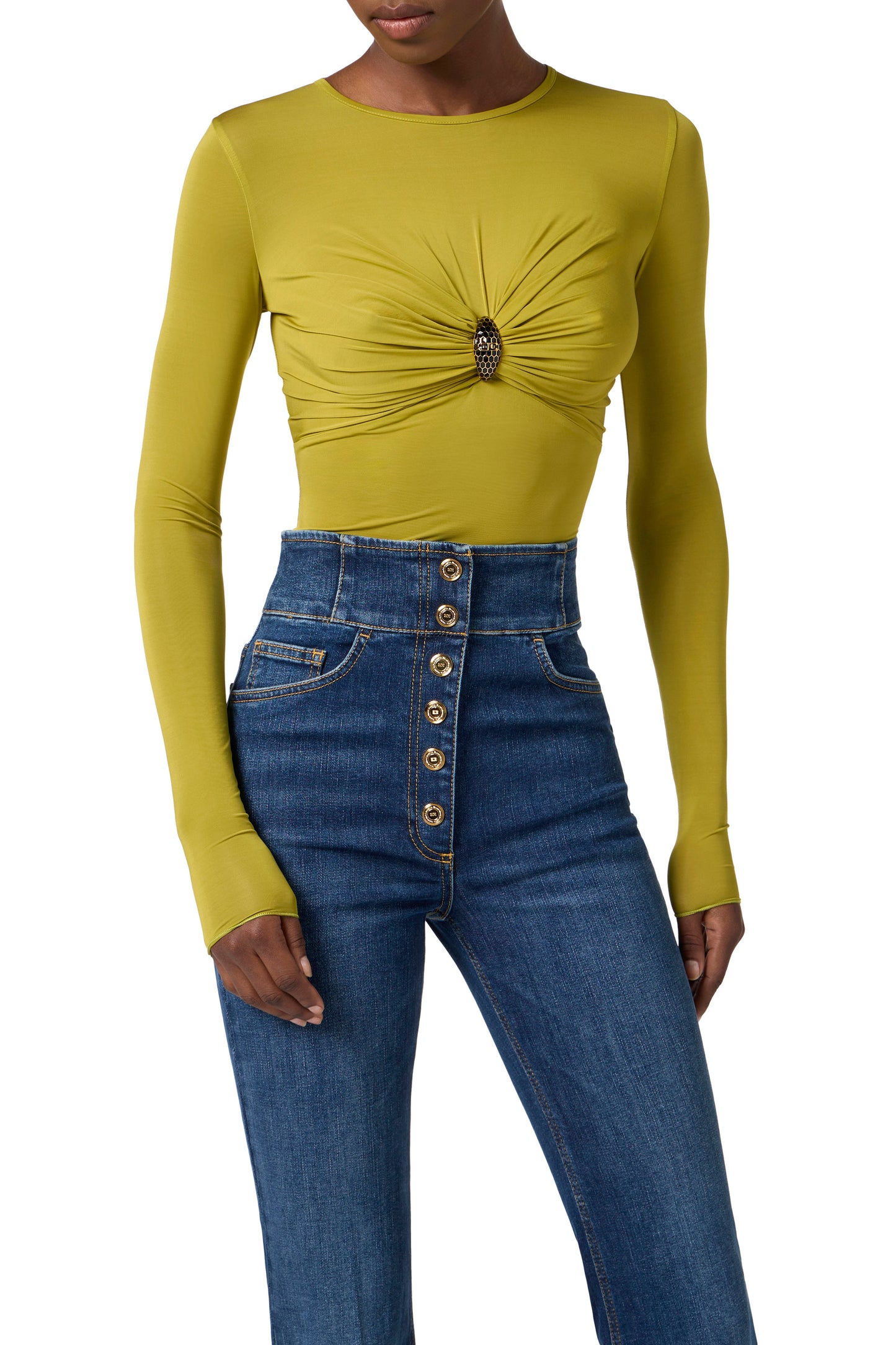 Bodysuit in jersey fabric with jewel detail