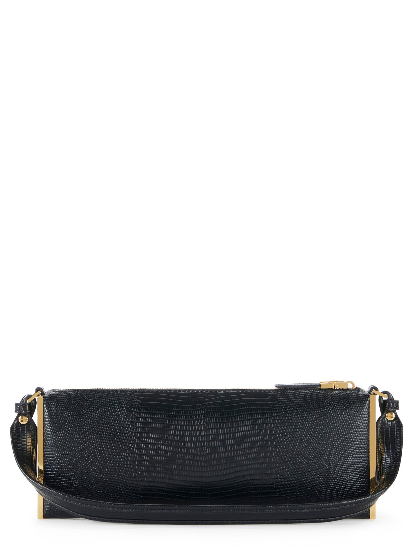 Over-the-shoulder bag with lizard print