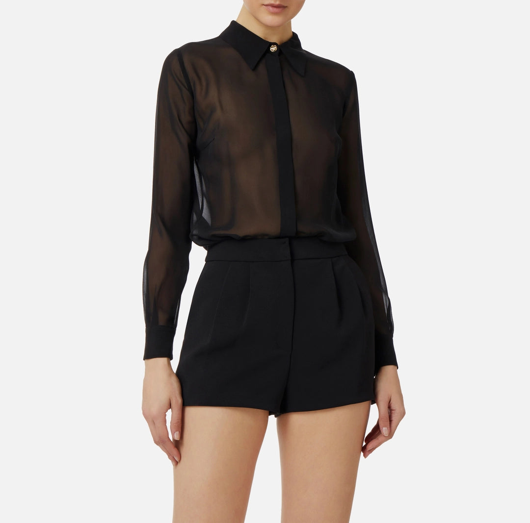 Blouse in silk Georgette fabric