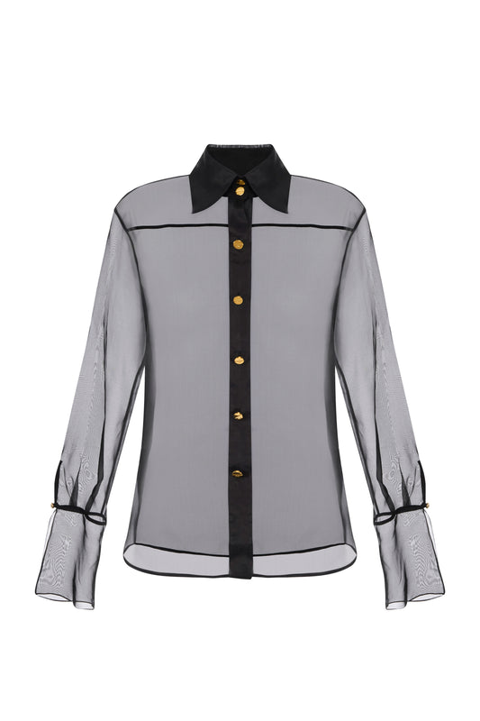 Blouse in organza fabric