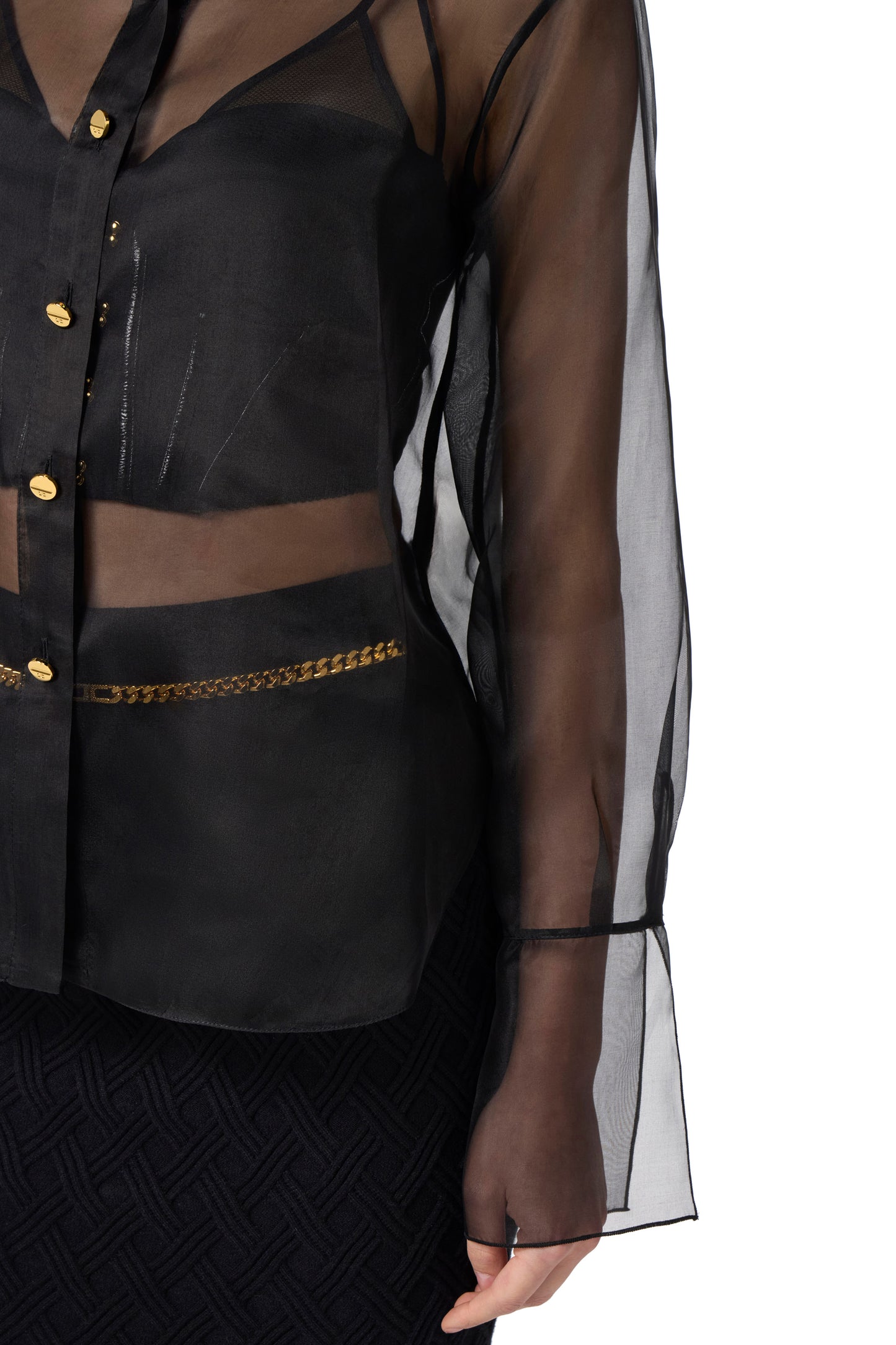 Blouse in organza fabric