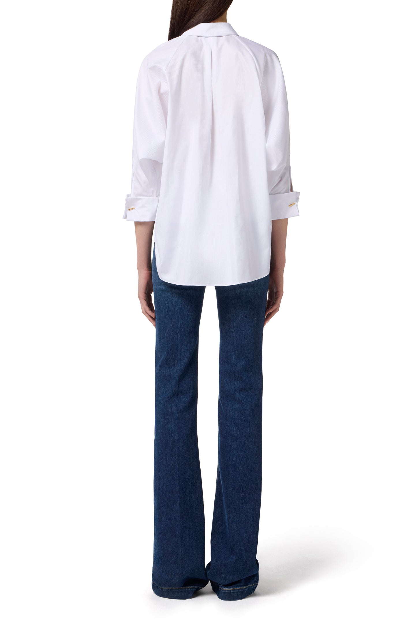 Cotton jacquard poplin shirt