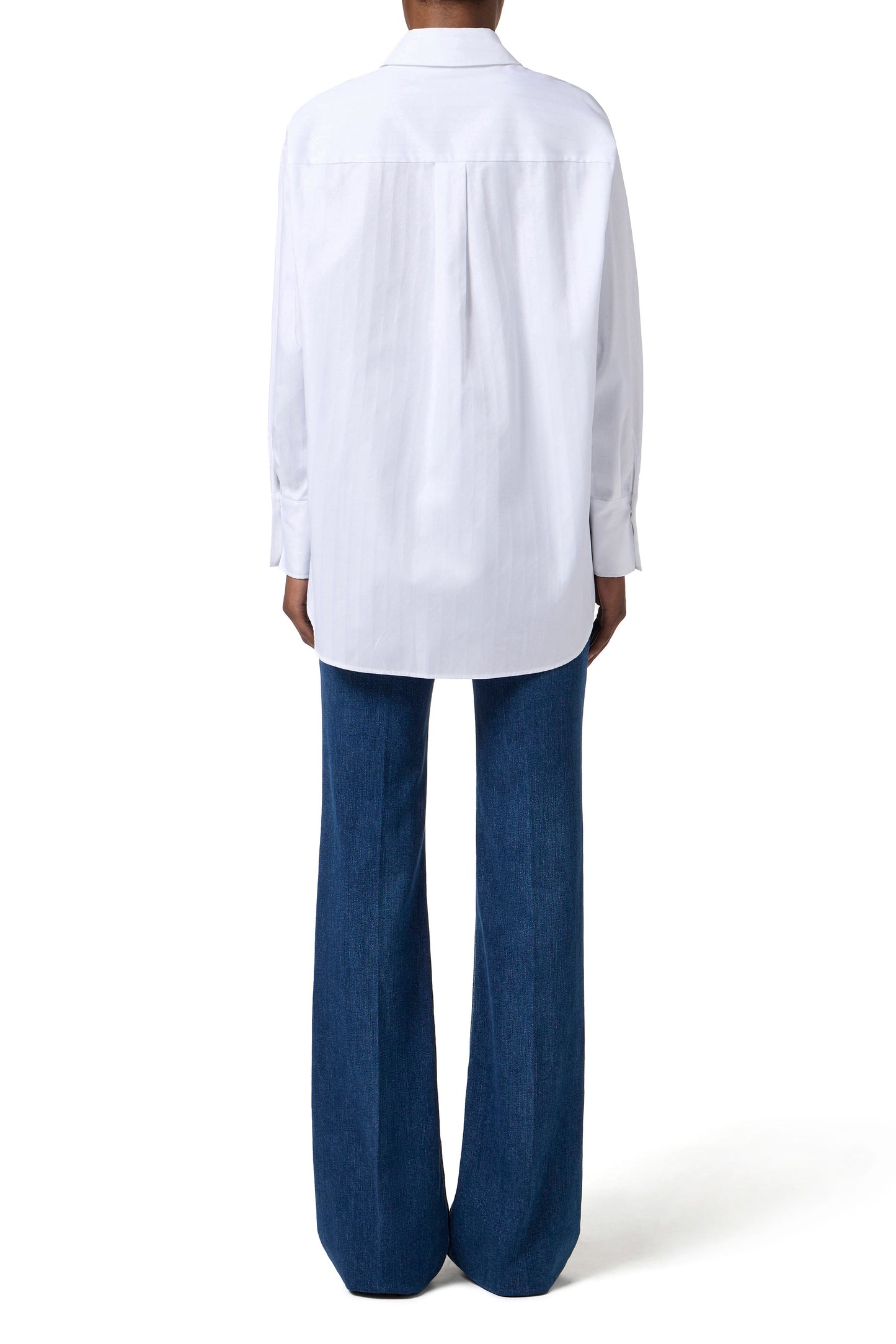 Cotton striped poplin shirt