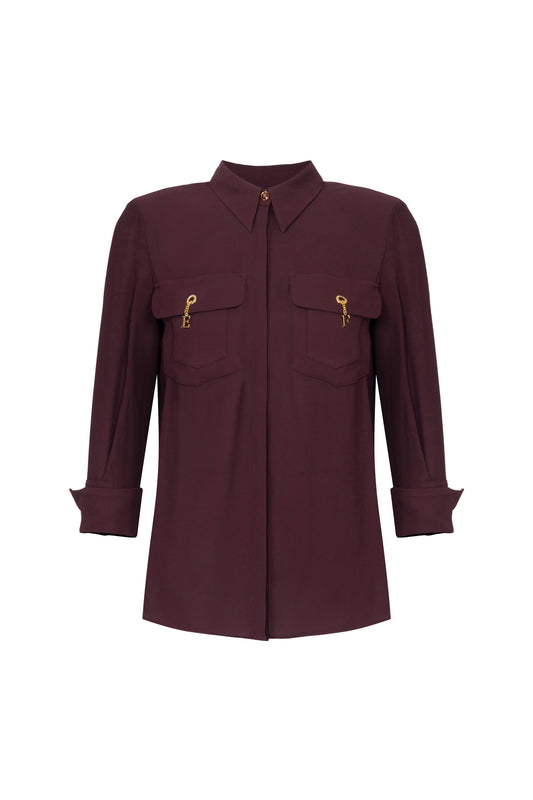 Blouse in viscose Georgette fabric