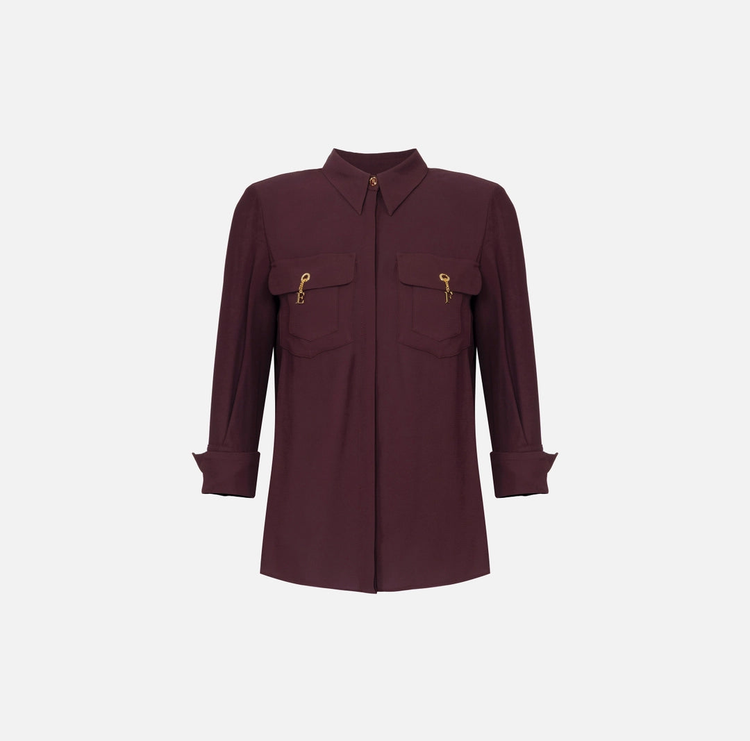 Blouse in viscose Georgette fabric