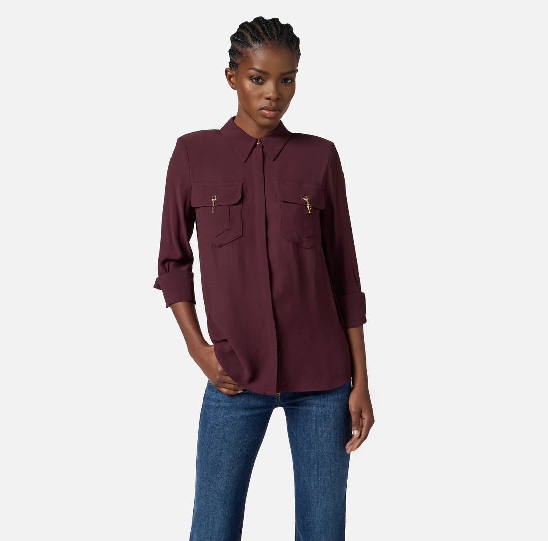 Blouse in viscose Georgette fabric