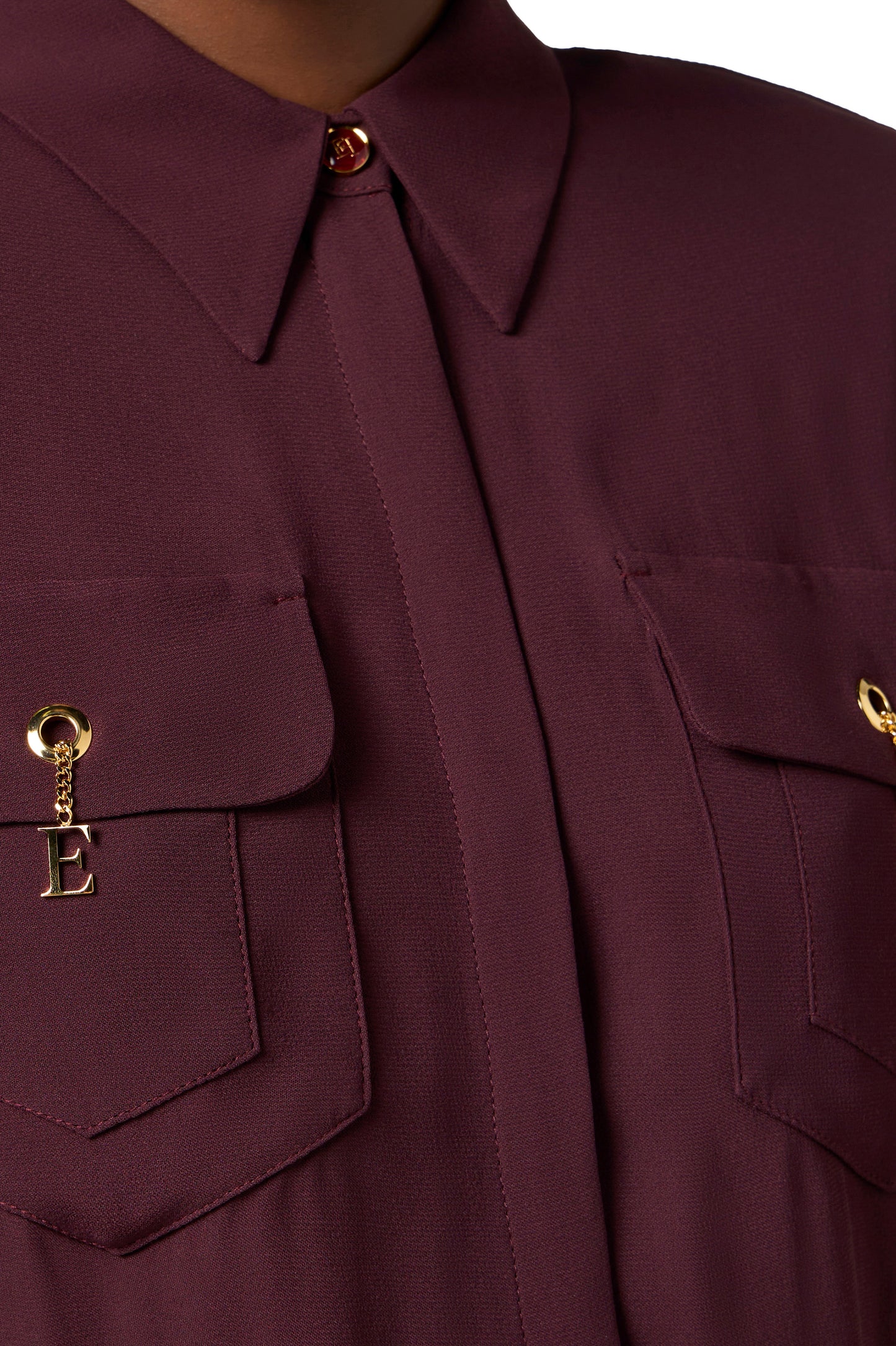 Blouse in viscose Georgette fabric