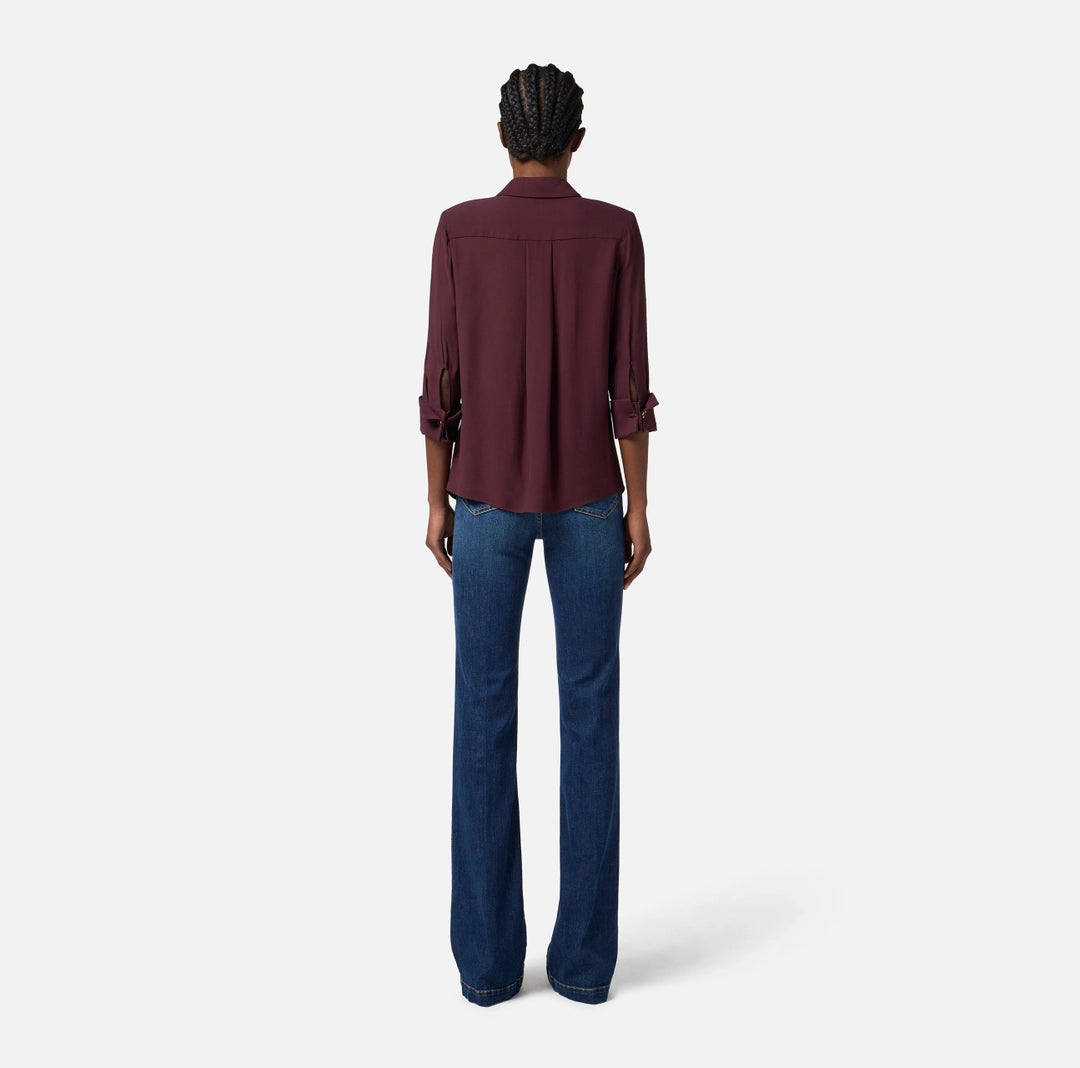 Blouse in viscose Georgette fabric