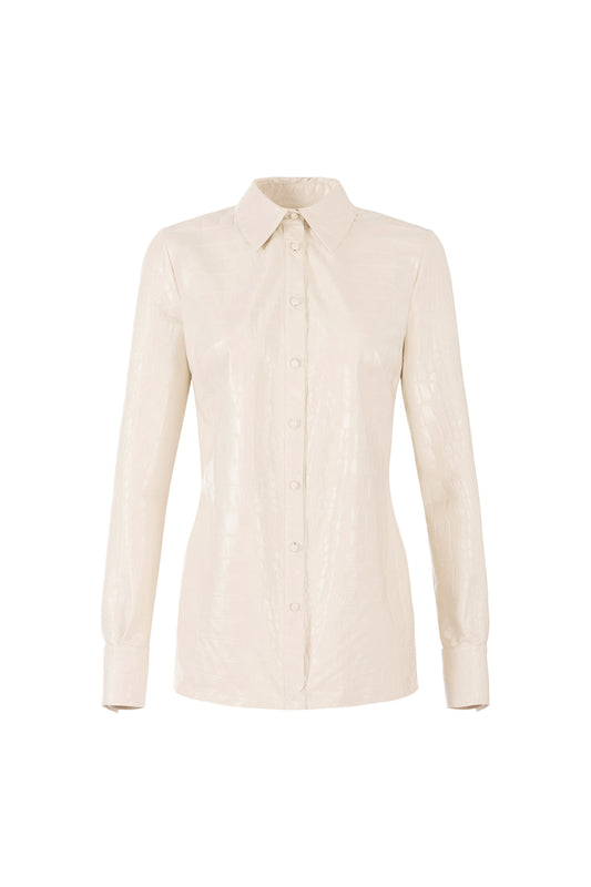 Shirt with crocodile print