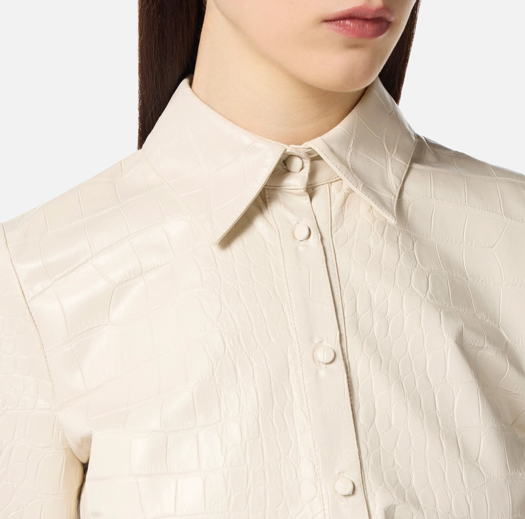 Shirt with crocodile print