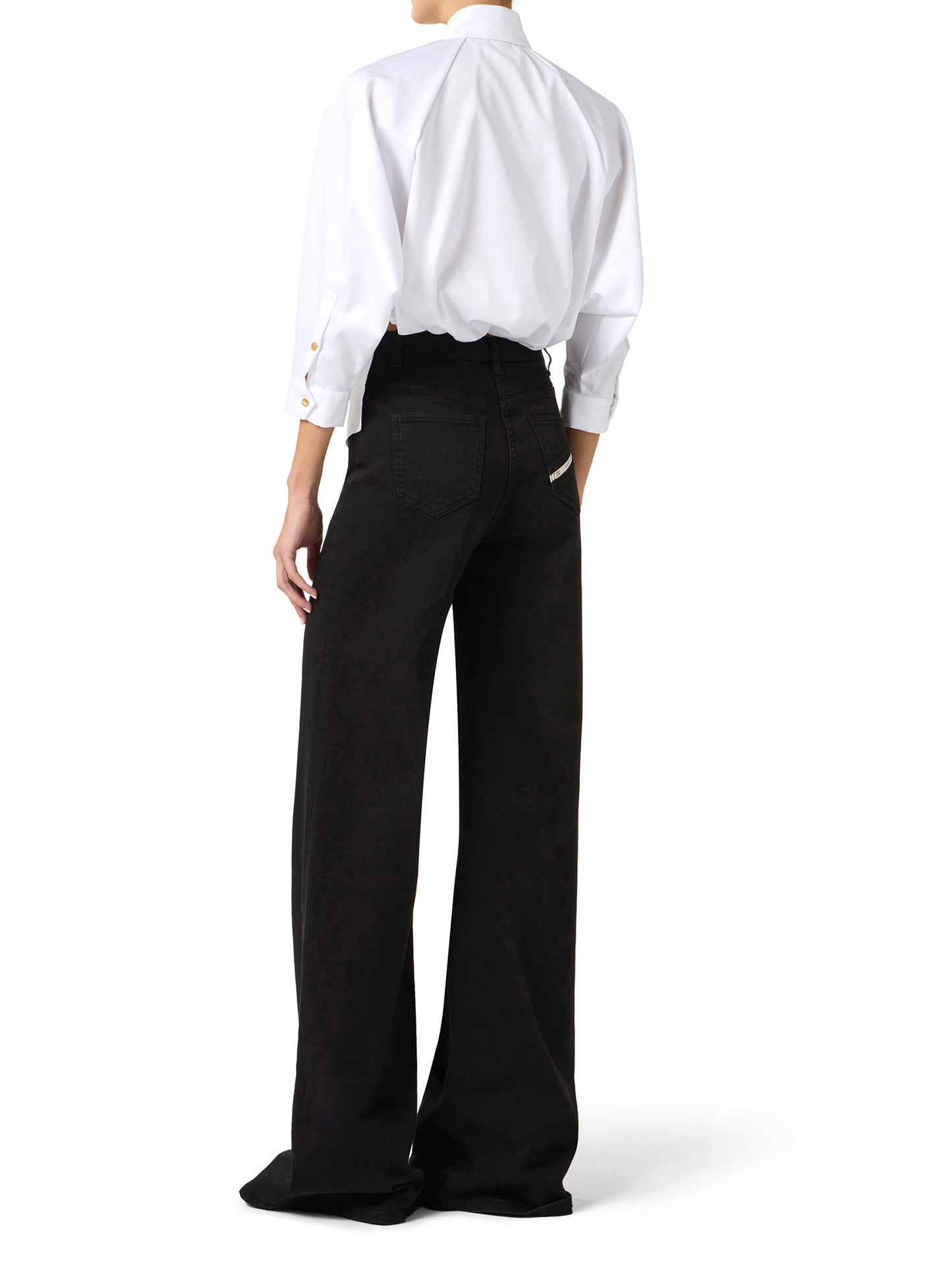 Cotton shirt with small tie