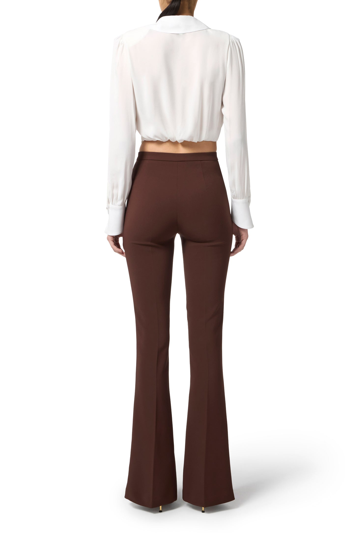 Blouse in georgette fabric with jewel detail