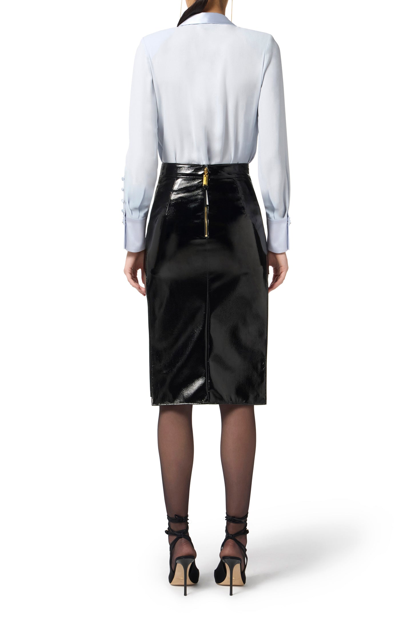 Jumpsuit in satin and viscose georgette fabrics