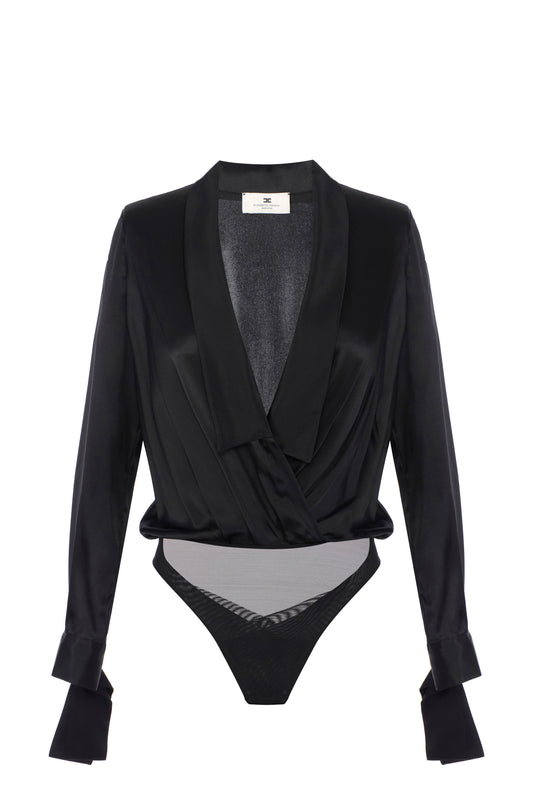 Bodysuit in satin fabric