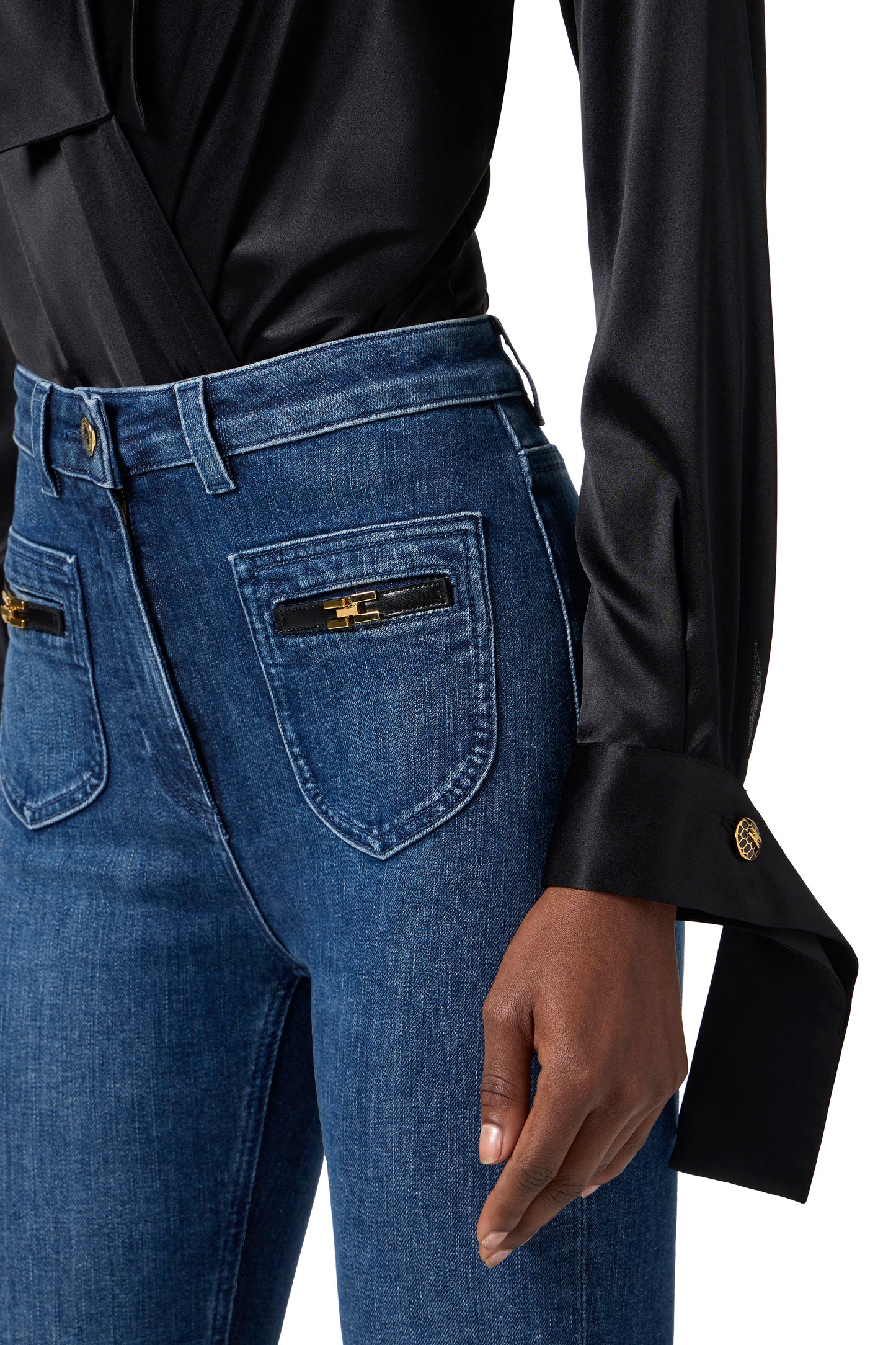 Bodysuit in satin fabric