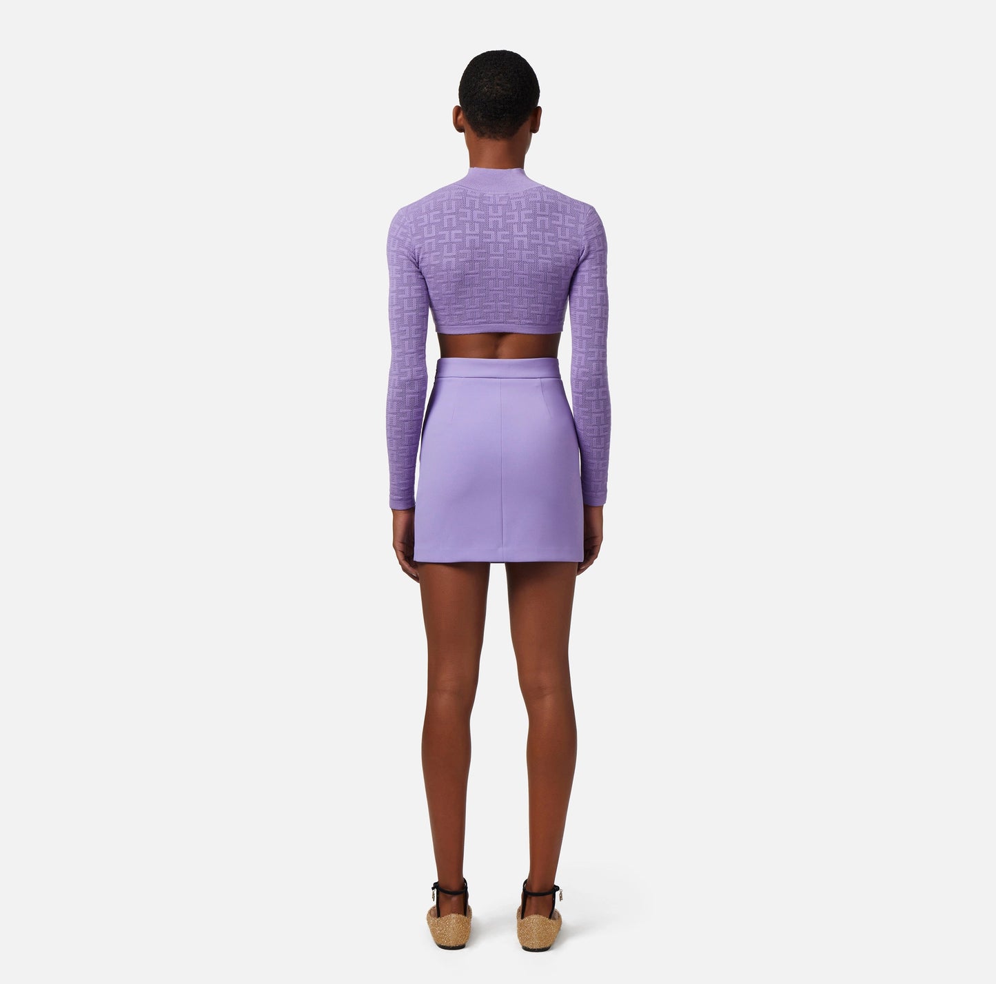 Miniskirt in stretch crêpe