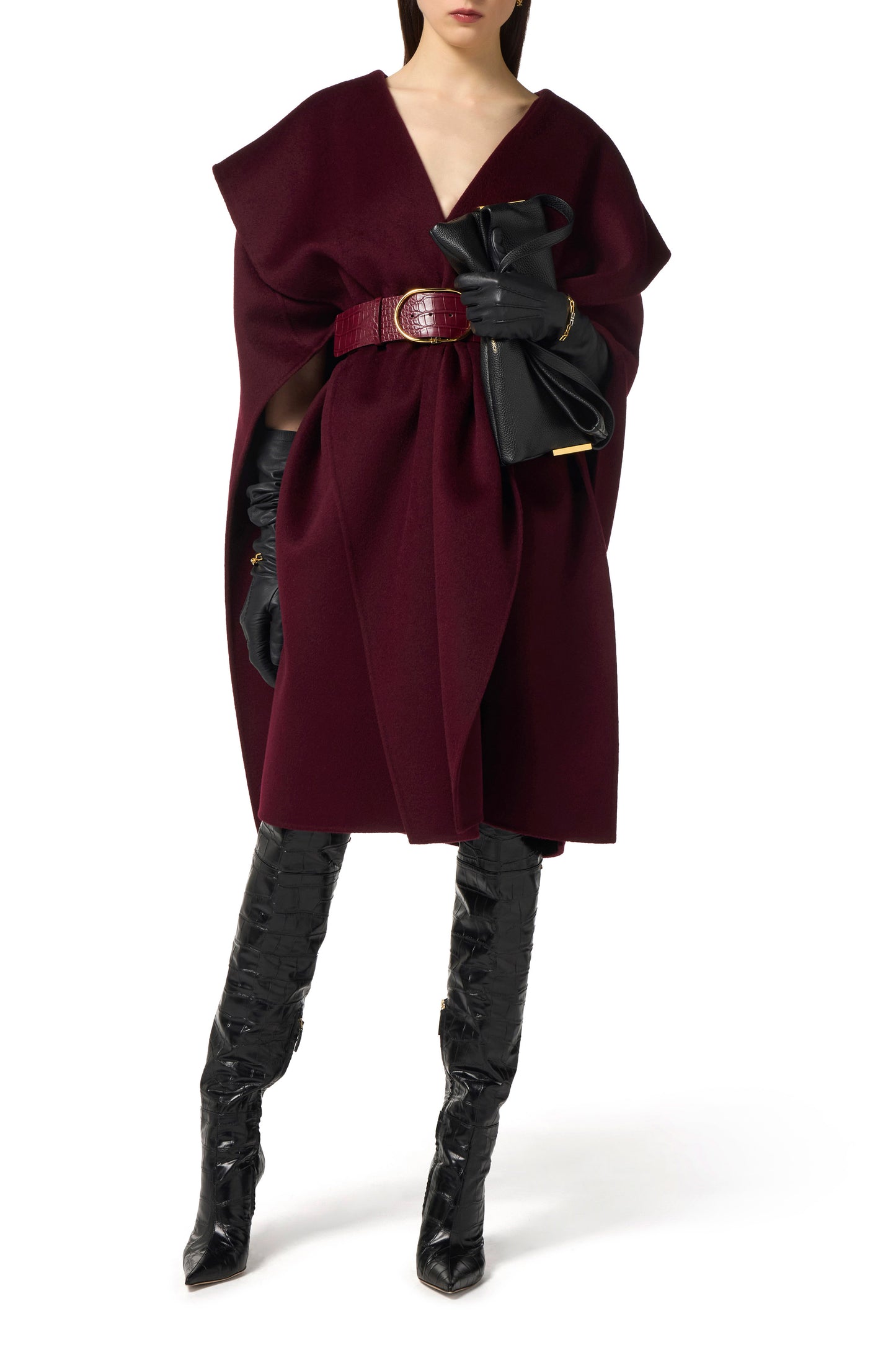 Cape in double wool cloth