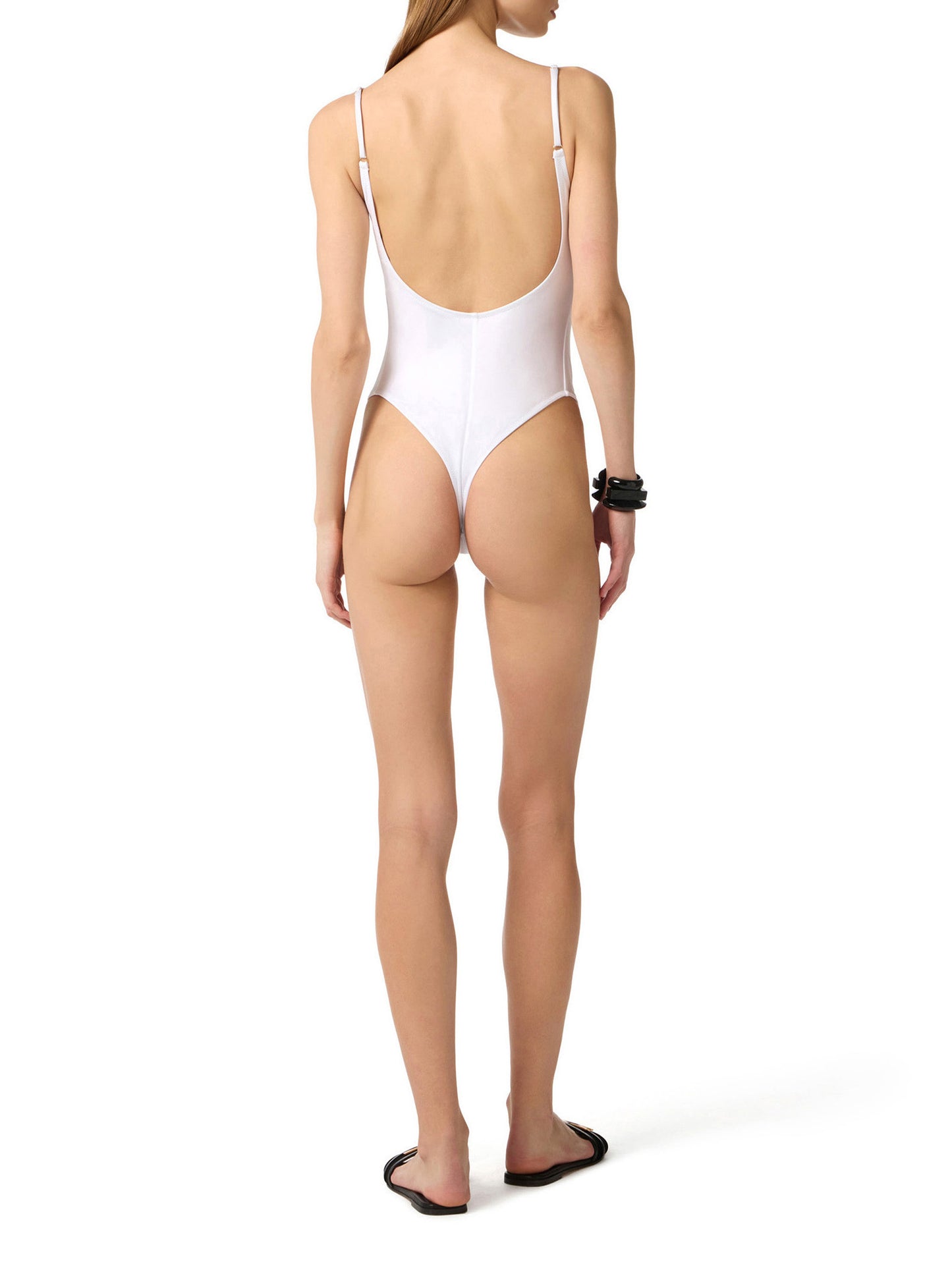 Lycra swimsuit with lettering print