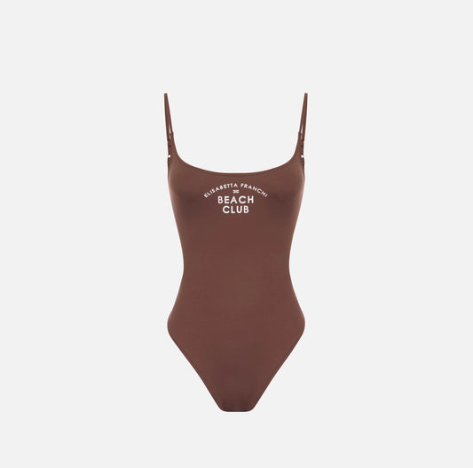 Lycra swimsuit with printed logo