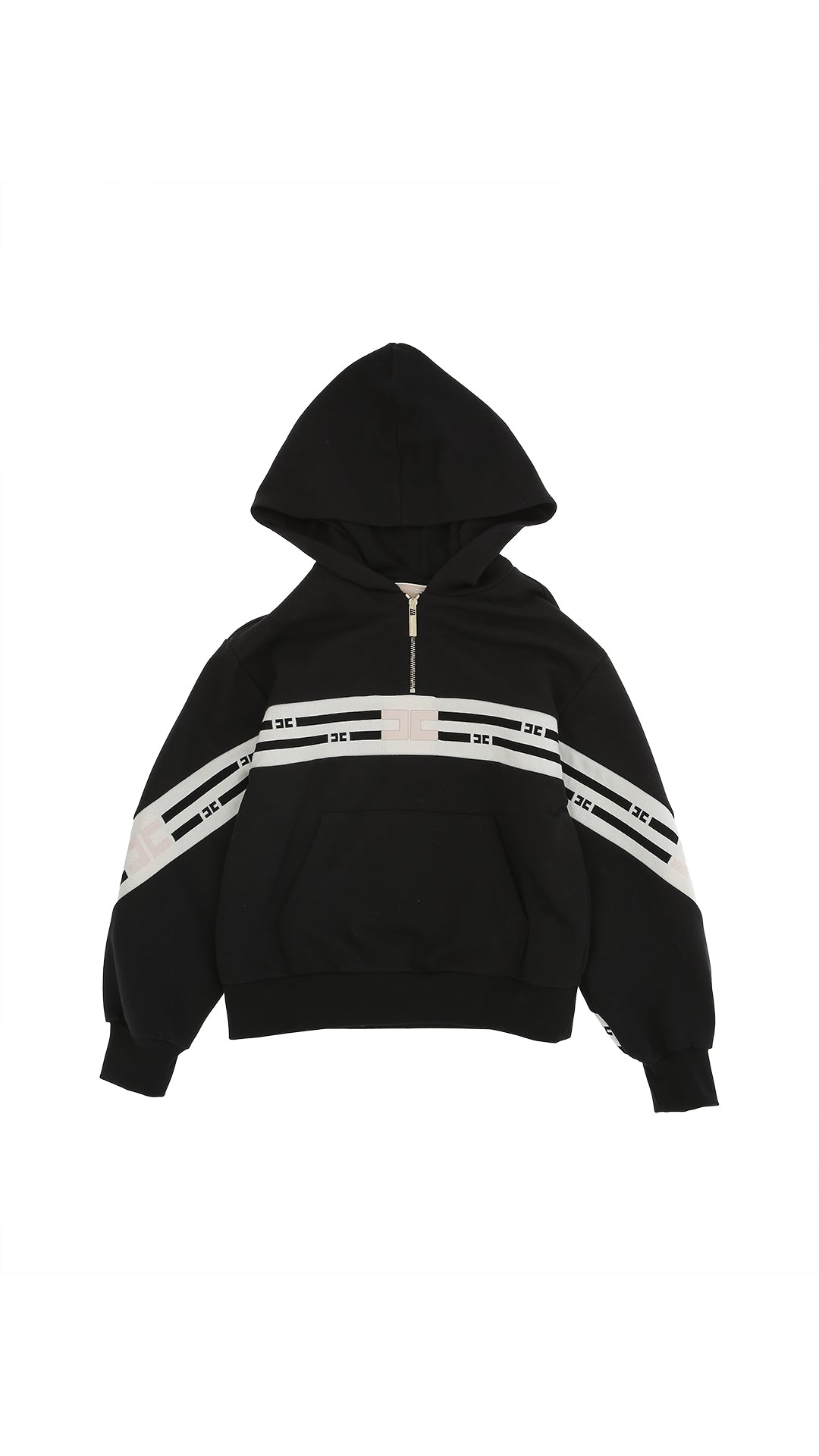 HOODIE WITH LOGOED BANDS