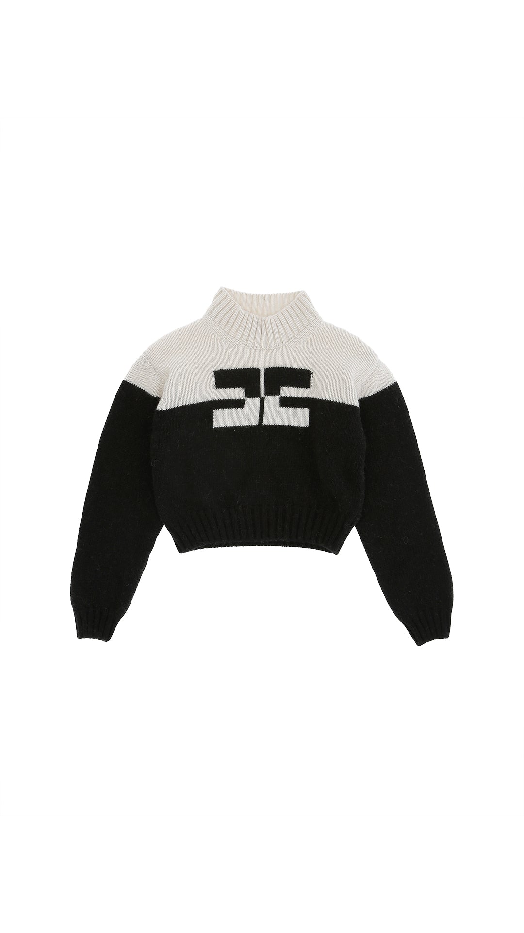 MAGLIA BICOLOR CON LOGO DOPPIA C NE