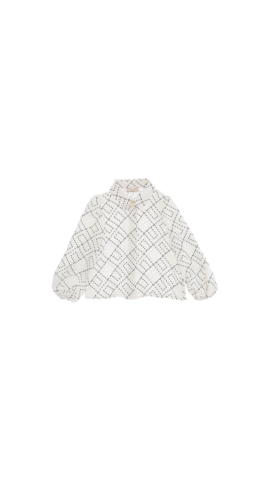 GEORGETTE SHIRT WITH LOGO PRINT