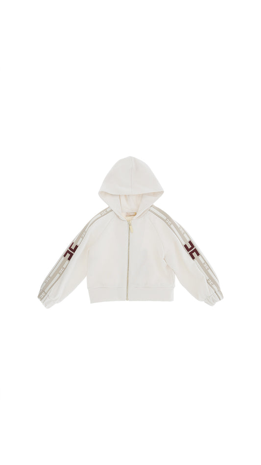 JACKET WITH LOGOED BANDS