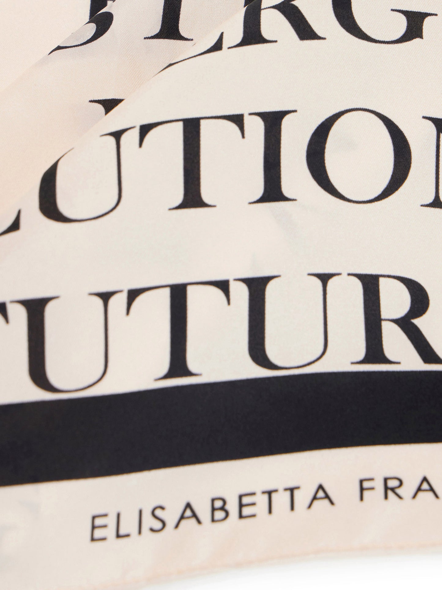 Scarf with text and Elisabetta Franchi logo